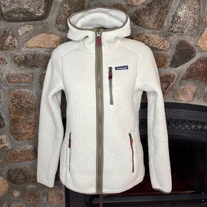 Patagonia Women's Retro Pile Fleece Hoody Cream M